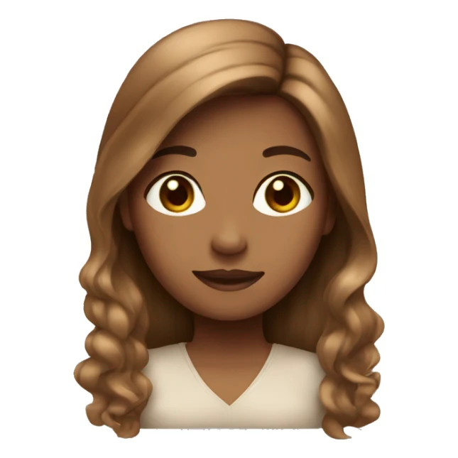 Girl with brown ombré hair  sticker