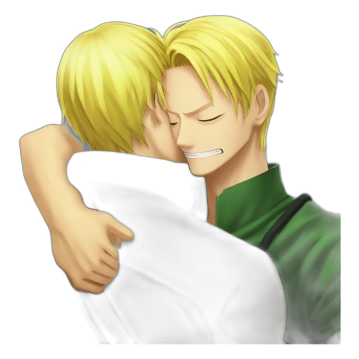 roronoa zoro embrace sanji sticker
