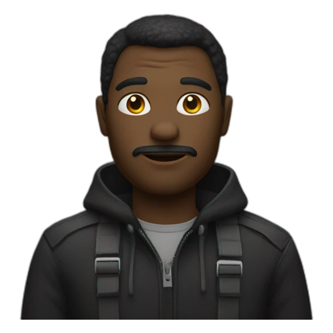 Un noir qui vole un person sticker