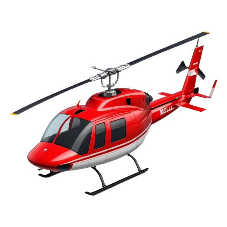 Bell 206 - Bell Helicopter (Model Year: 2021) (Iconic colour: Red) sticker
