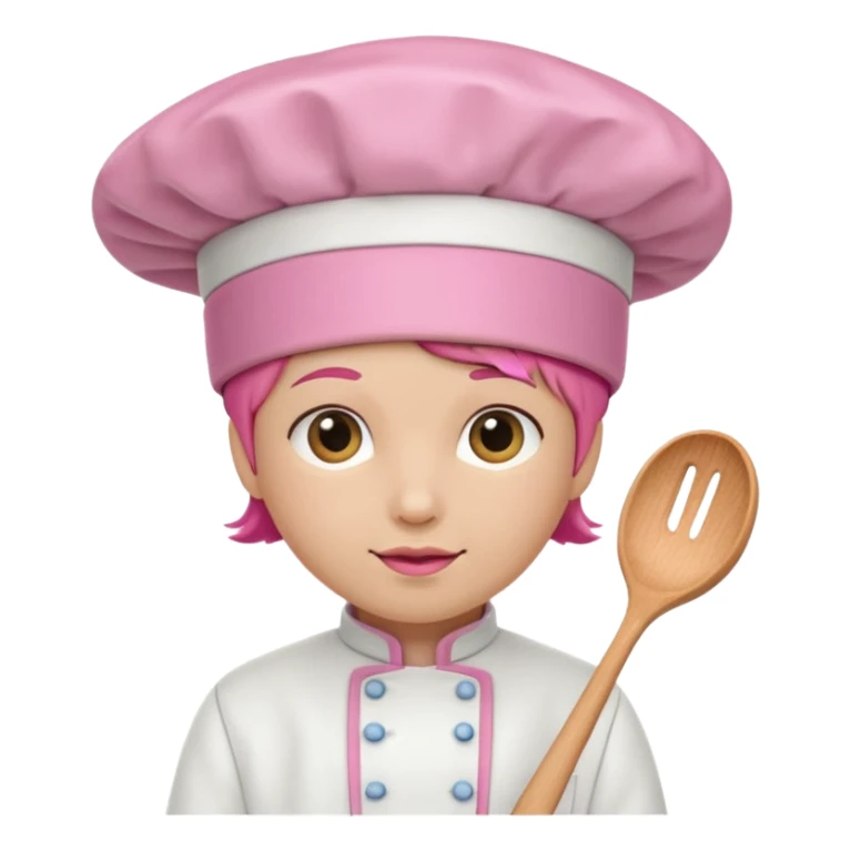 Pink chef hat no person just the hat sticker