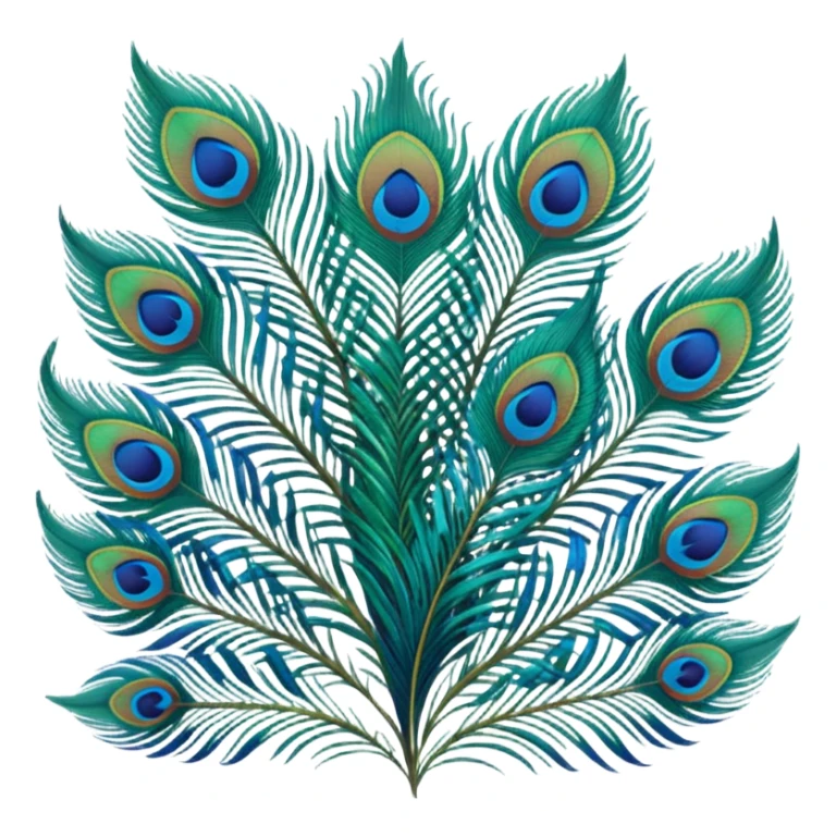 Peacock feathers sticker