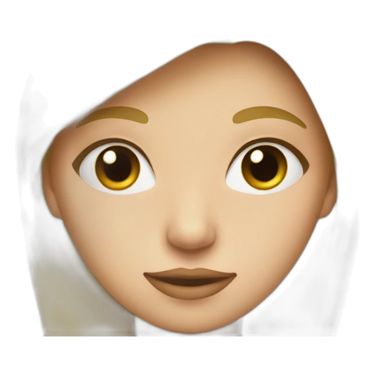 Blonde girl with beak sticker