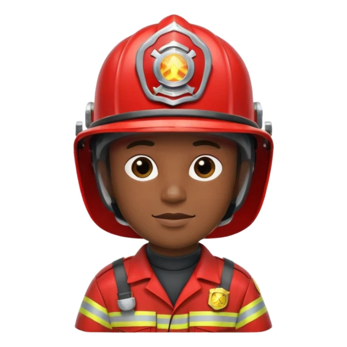 helmet fireman in unfiorm sticker
