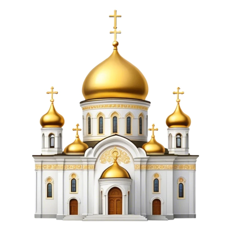 Orthodox church with golden dome sticker