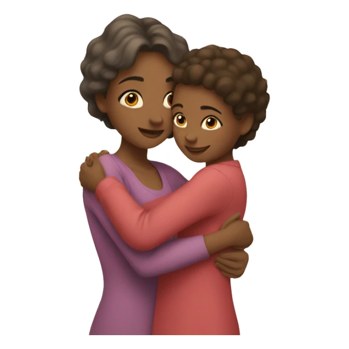 A mother and daughter hugging  sticker