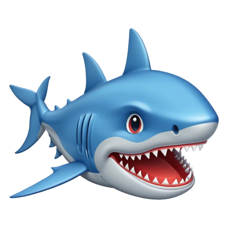 Un tiburón con zapatos azules sticker