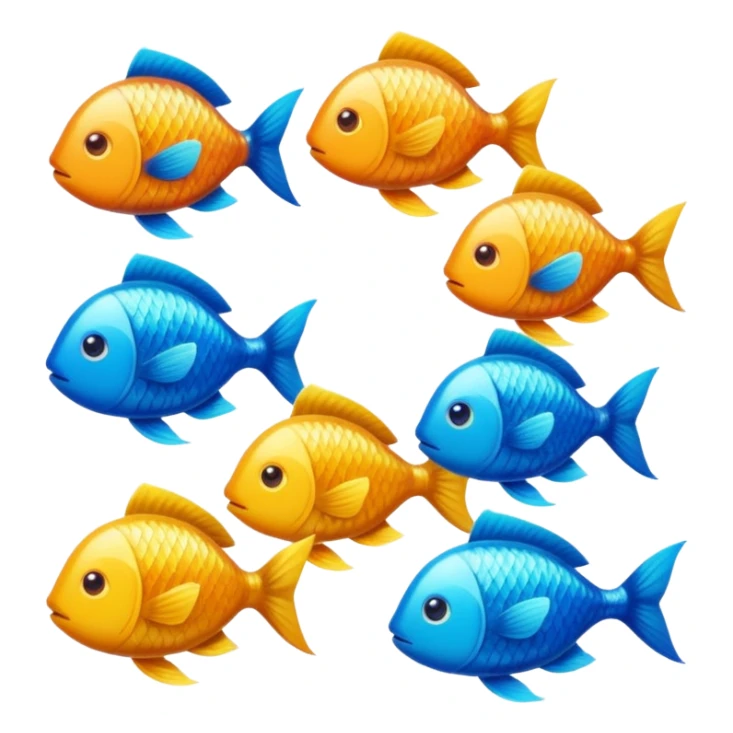 School of Fish sticker