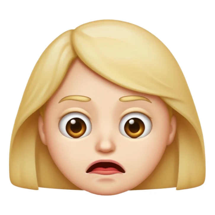 make me an emoji who looks disgusted with a lip curl sticker