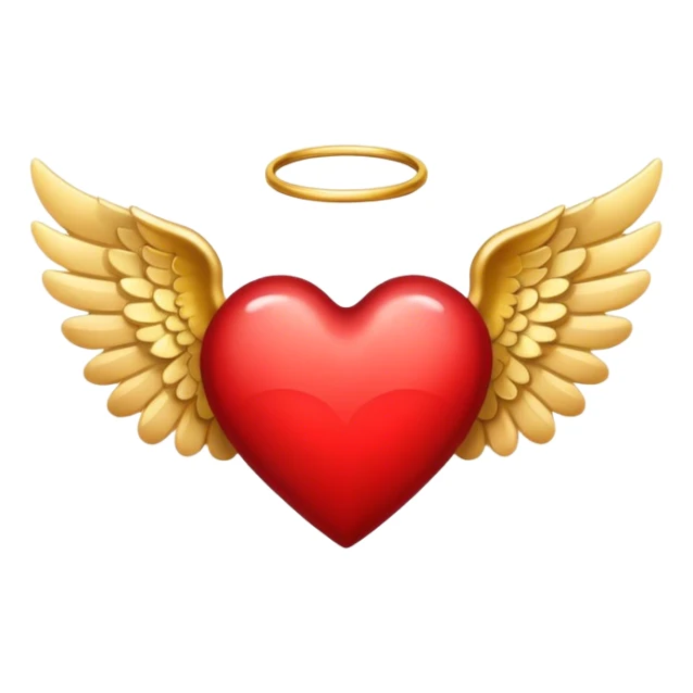 heart with angel wings sticker