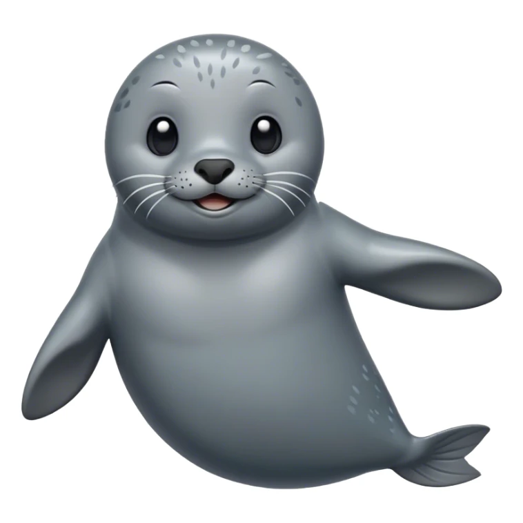 Detailed Ocean seal full body swimming and smiling  sticker