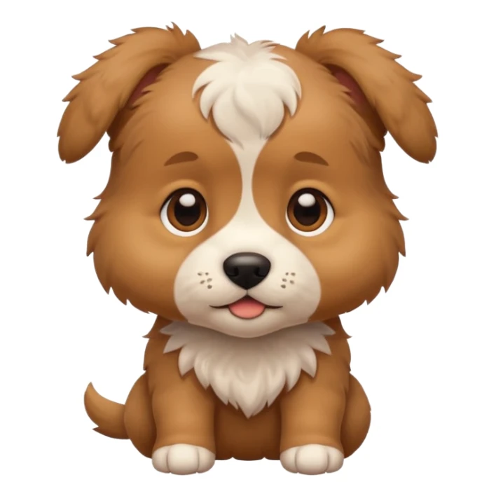 Puppy with mens sticker