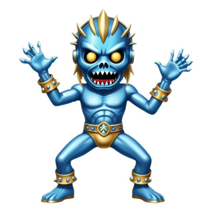 iron maiden monster eddie glamour sparkle dance sticker