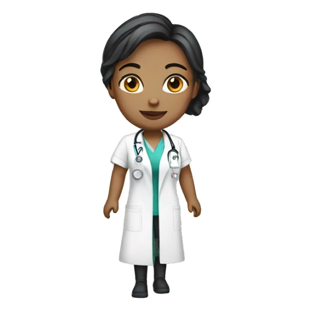 Female doctor with fair skin sticker