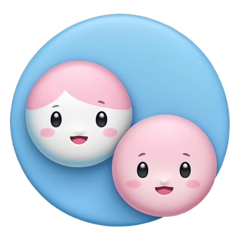 2 cute japanese mochi kawaii in pastel sticker