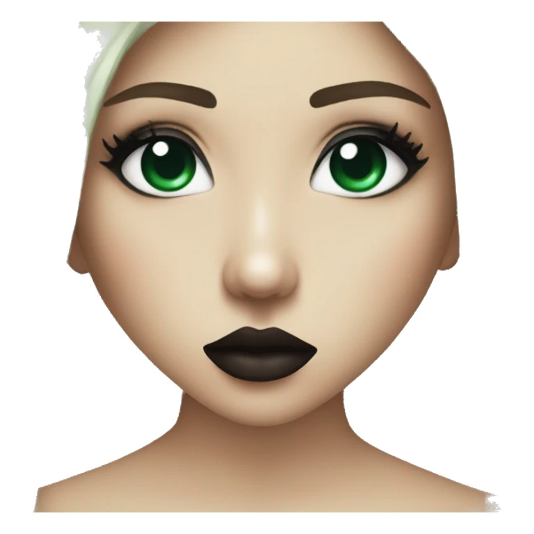  A kiss of dark emerald lips sticker