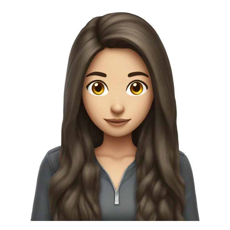 long hair brunette girl gamer sticker