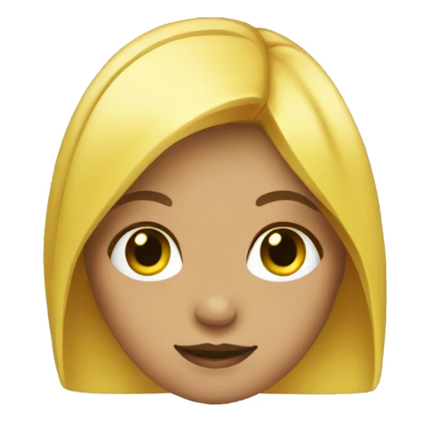 Girl with black base yellow highlighted hair sticker