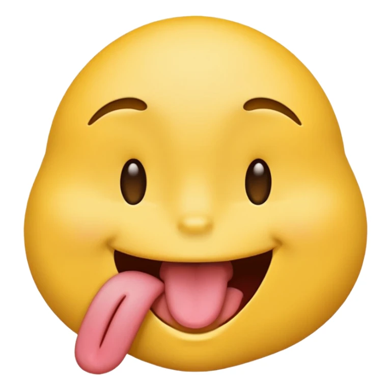 emoji face smiling with tongue touching nose sticker