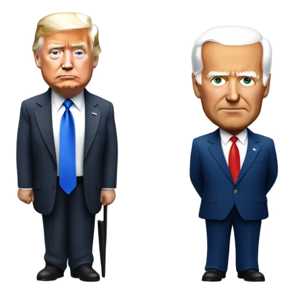 Trump and Biden sticker