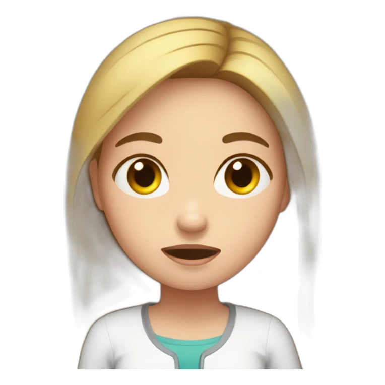 Girl suffering with blood pressure  sticker