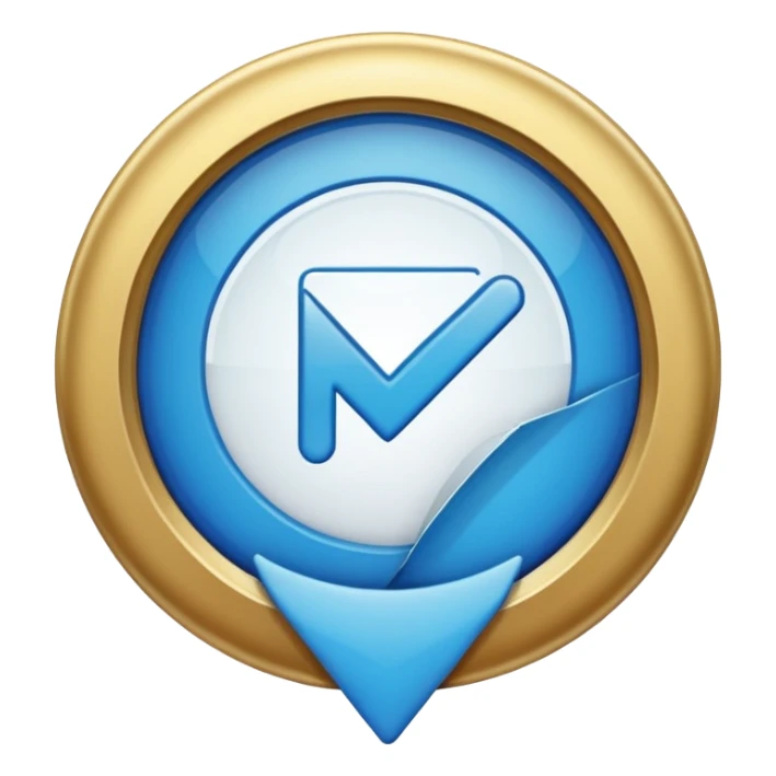 Creates a high-resolution image of the blue Meta (Facebook and Instagram) certification badge, with a white checkmark inside a blue circle, on a transparent background. The style should be simple sticker