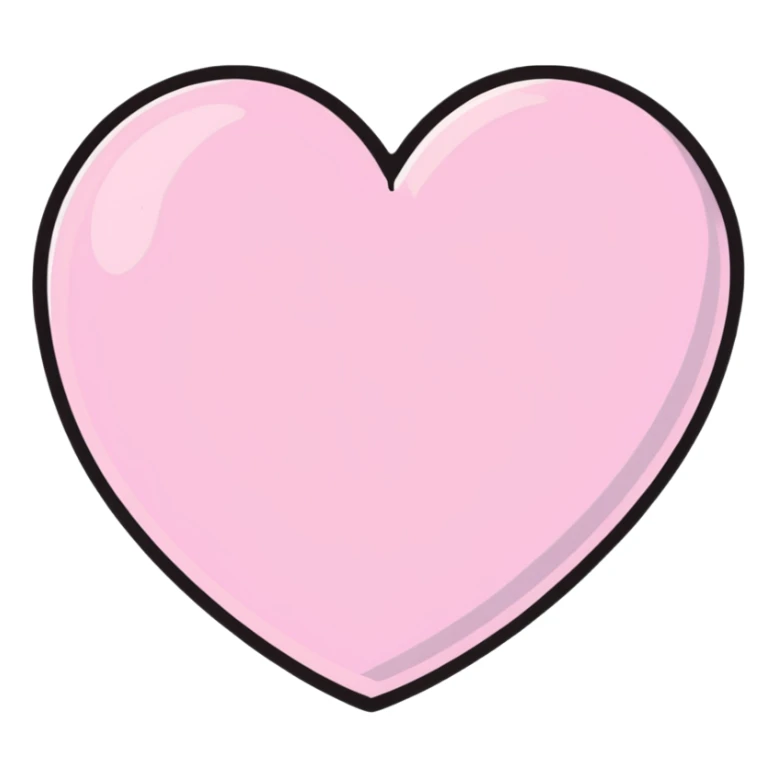 pastel pink heart with glitters sticker