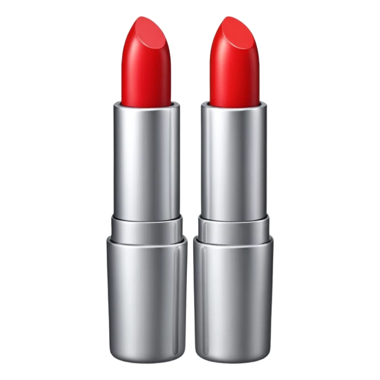 lipstick bullet, polished silver chrome, sexy beauty symbol sticker
