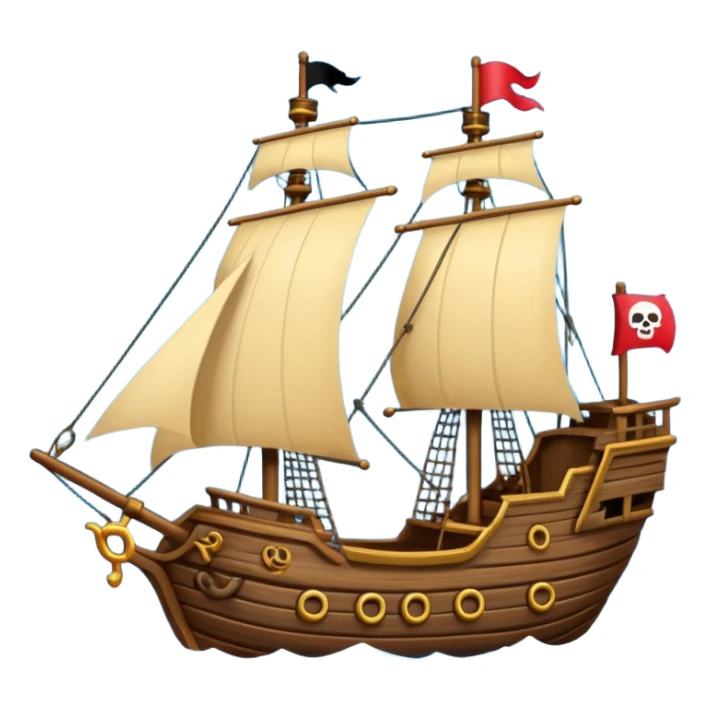 Crea un emoji di un timone di una nave pirata sticker