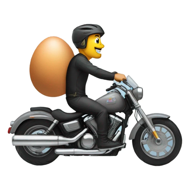 biker riding on top of a eggp sticker