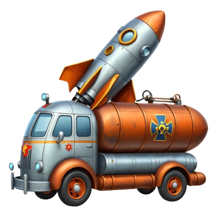 Heroic SuperBug Ron’s exterminator superminator antique rocket-powered tall robot moving van (motto: Bombing creepy bugs is fun) sticker
