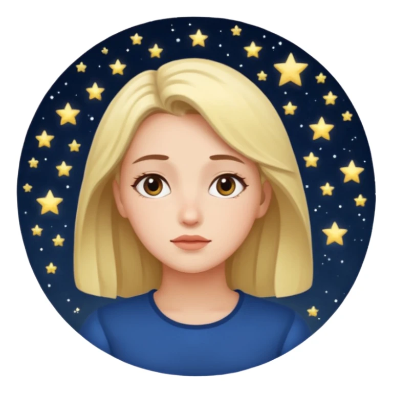 a woman gazing at the stars at nighttime sticker