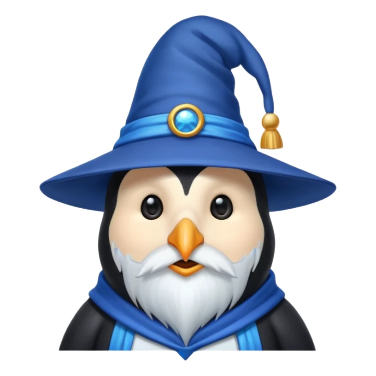 Penguin Wizard sticker