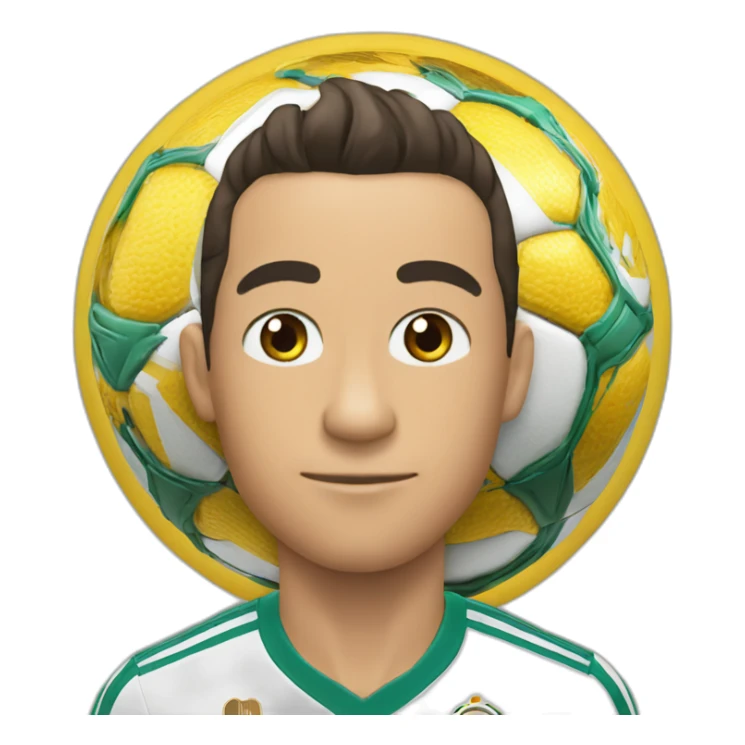 Genera a cr7 con un mundial en la mano sticker