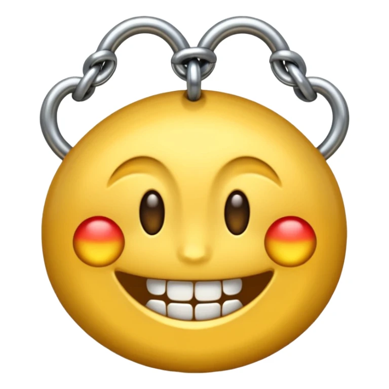Emoji con dientes de oro y cadenas de oro sticker