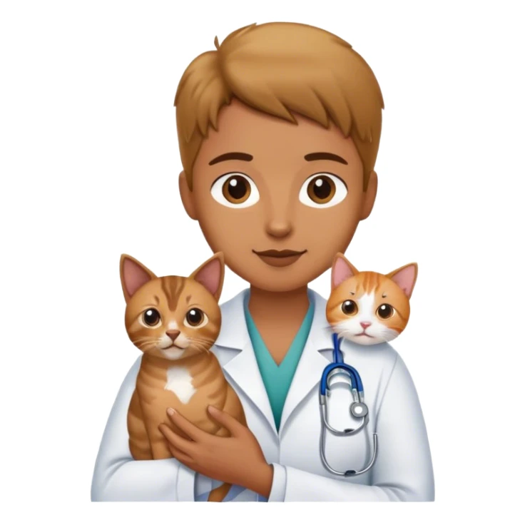 veterinarian with dog and cat sticker