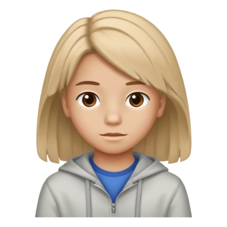 Un niño de 13 años con pelo de Alucin y ropa de alucin sticker