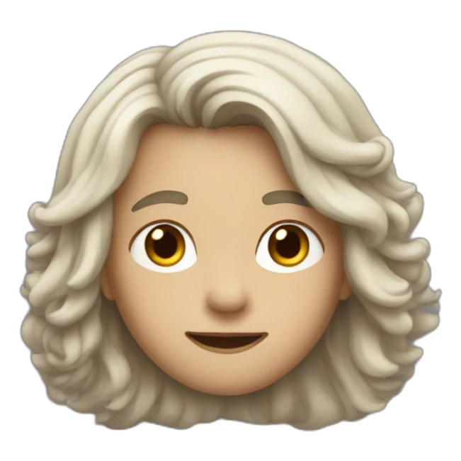 Boy with long hair and airbods sticker