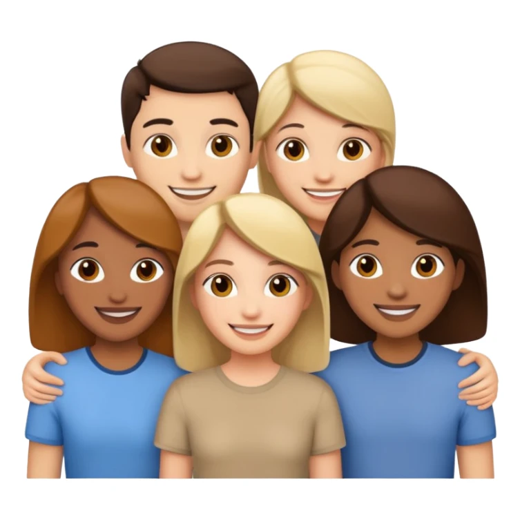 Grupo de cuatro amigas sticker