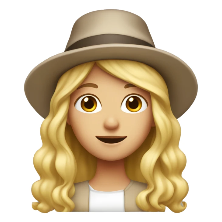 Girl with long blonde hair and baker hat sticker