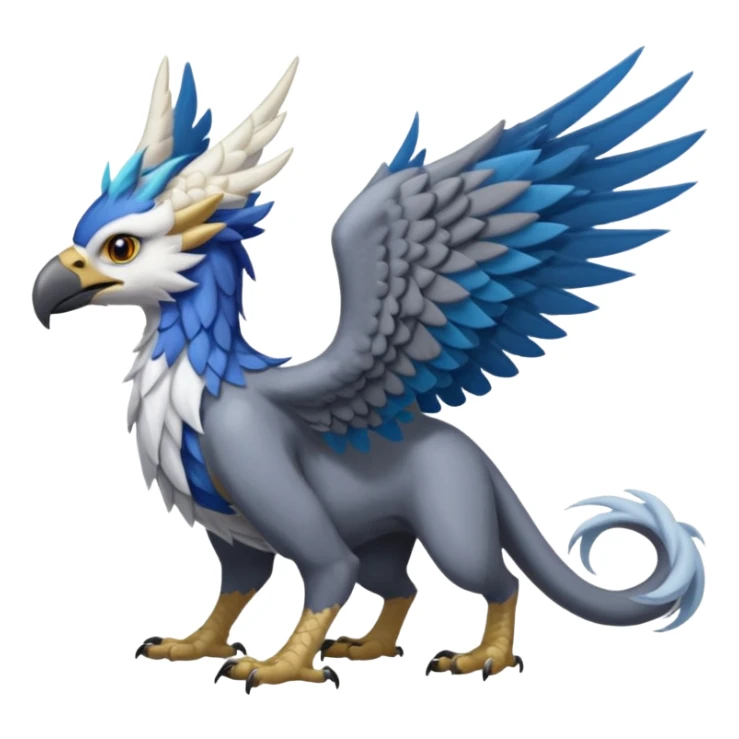 Chimera-Latios-Nargacuga-Silvally-Gryphon-Griffin-Griffon-Hippogriff-fusion-hybrid-animal-creature  with long ears  sticker