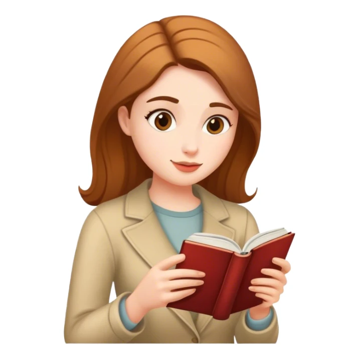 Women reading and taking a coffee sticker