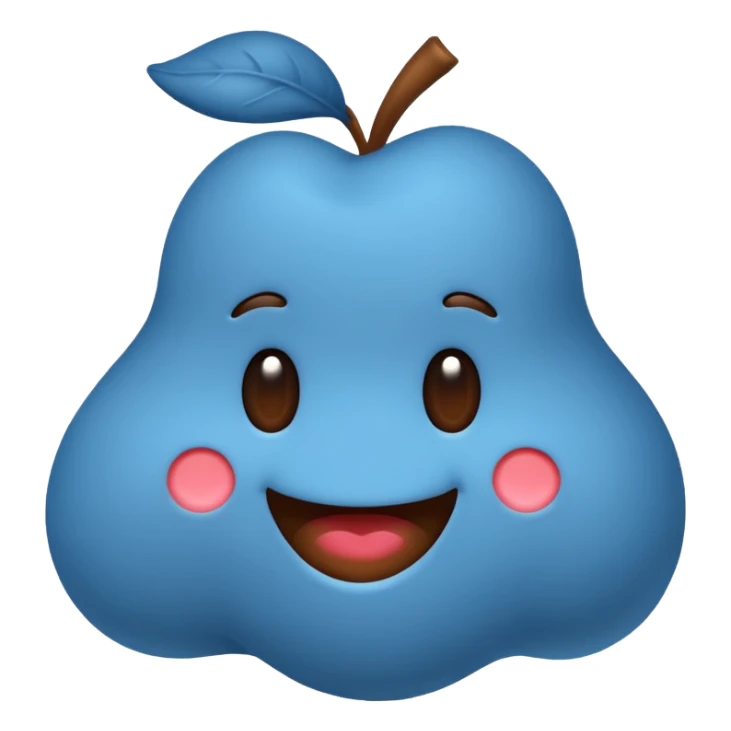 blue poop emoji like apple original emoji sticker