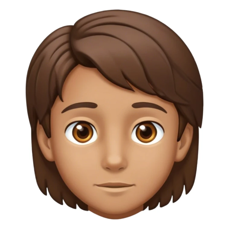 11 year old boy with brown hair and brown eyes  sticker