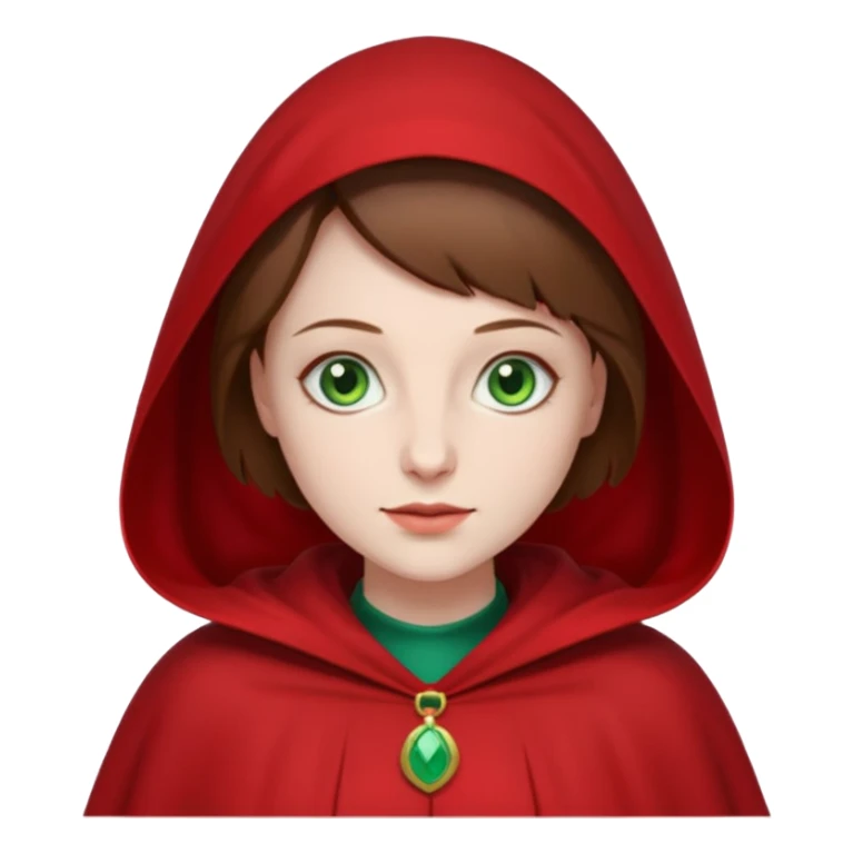 Handmaid woman with brown hair and green eyes. Only head sticker