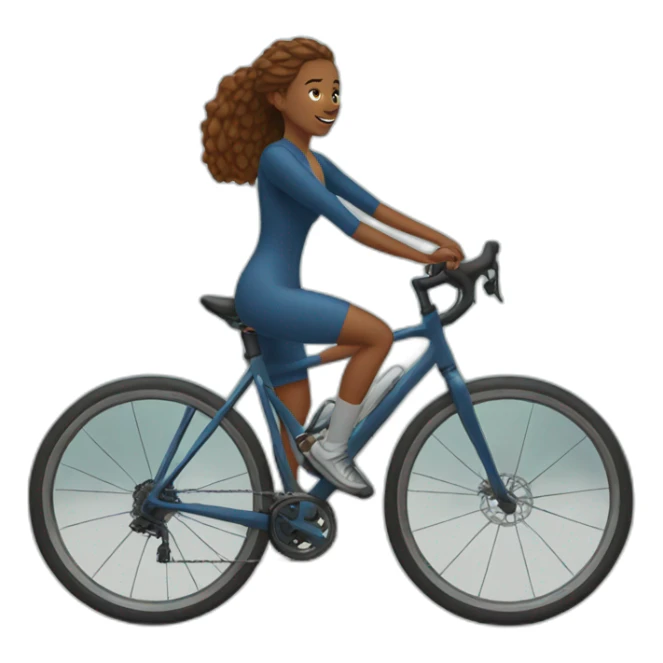 Woman cyclist podcast sticker