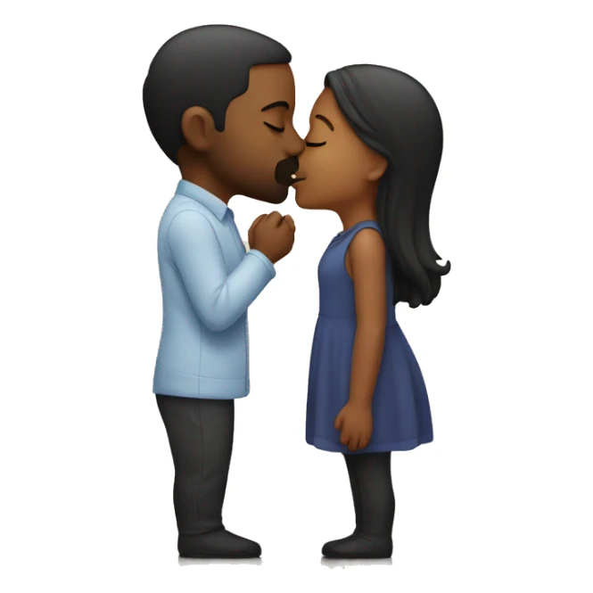 people kissing each other sticker