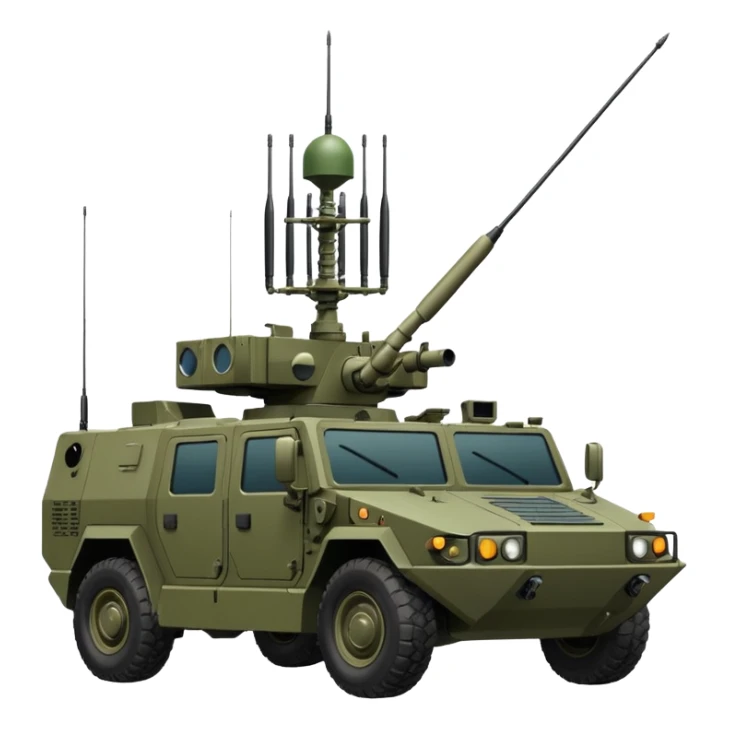 vehicle with electronic warfare equipment sticker