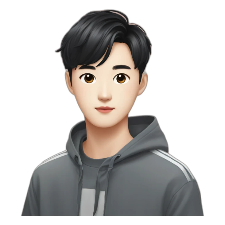 seventeen kim mingyu with short black hair sticker