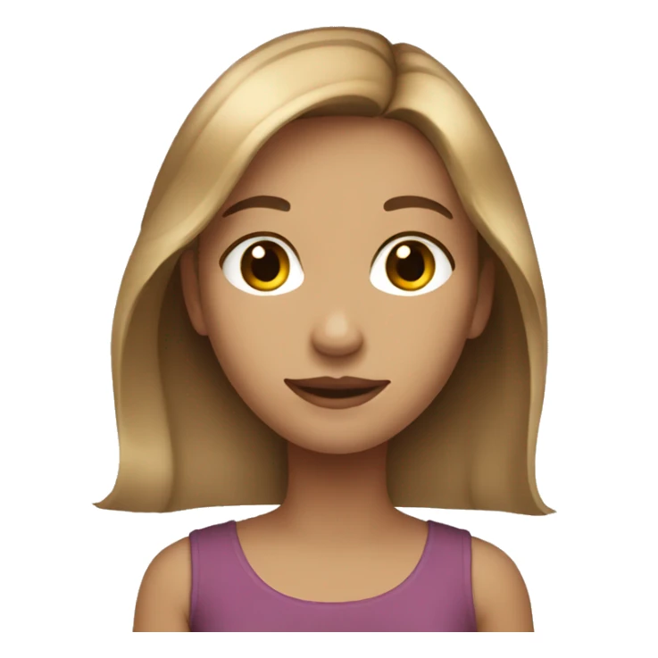 pretty girl with light brown hair sticker